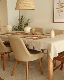 Sæt med 2 spisebordsstole MELFORT Sand Beige