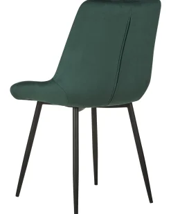 Sæt med 2 spisebordsstole MELROSE Velour Mørkegrøn