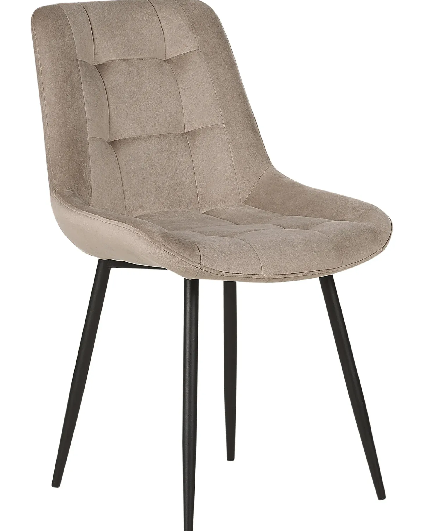 Sæt med 2 spisebordsstole MELROSE Velour Brungrå