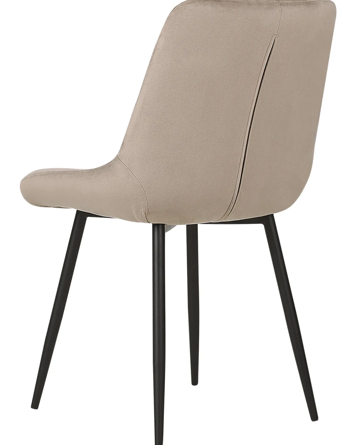 Sæt med 2 spisebordsstole MELROSE Velour Brungrå