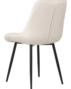 Sæt med 2 spisebordsstole MELROSE Velour Cremehvid