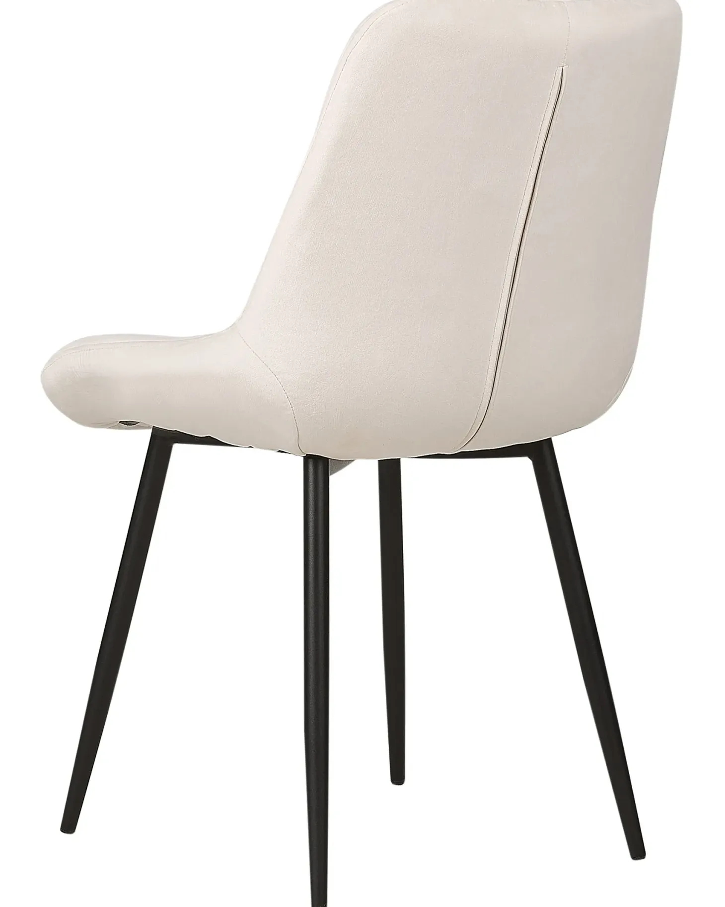 Sæt med 2 spisebordsstole MELROSE Velour Cremehvid