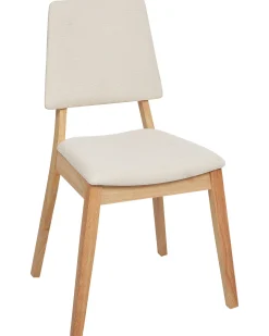 Sæt med 2 spisebordsstole MERRILL Træ Lys Beige