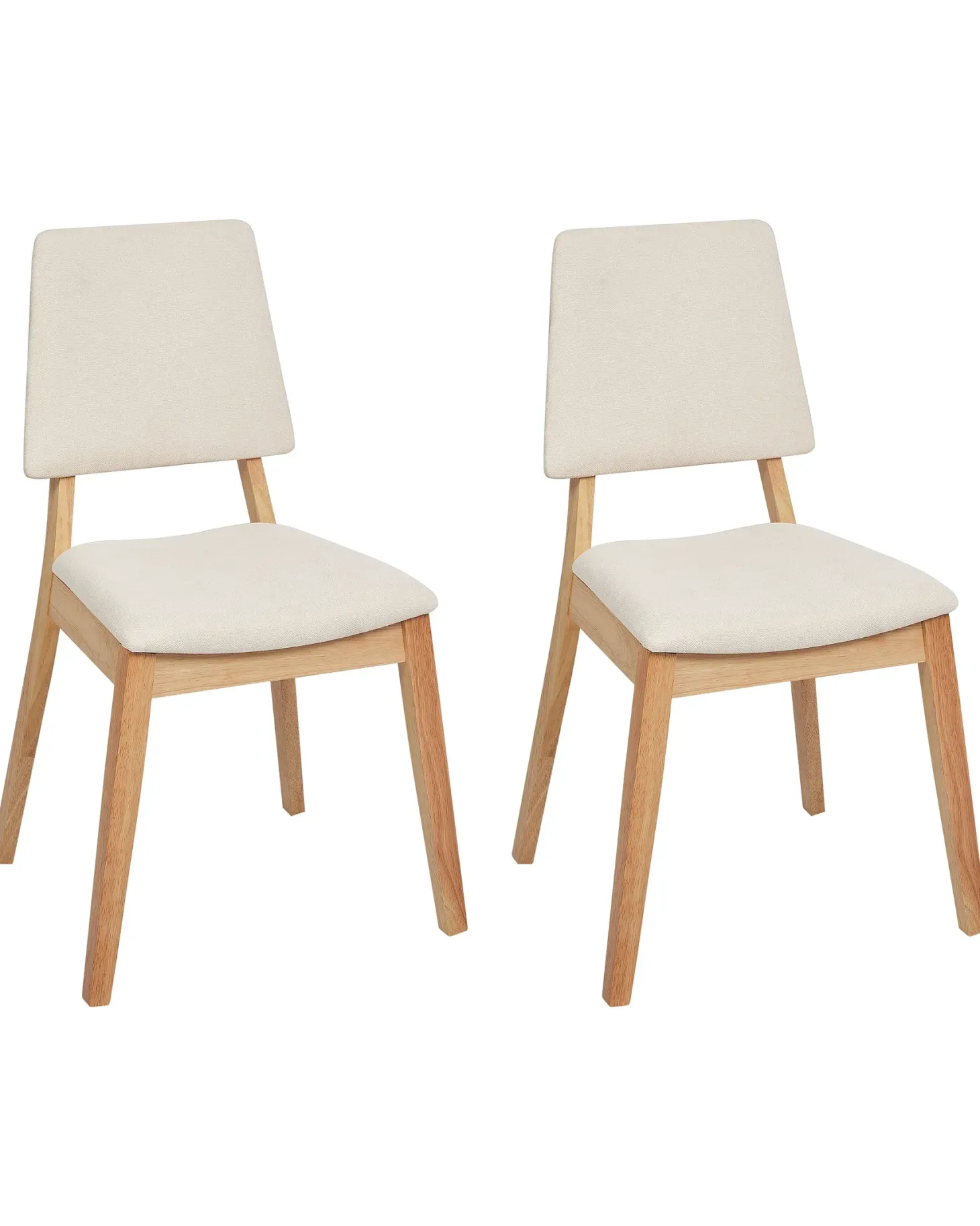 Sæt med 2 spisebordsstole MERRILL Træ Lys Beige