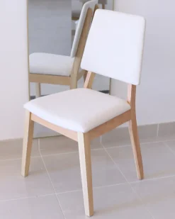 Sæt med 2 spisebordsstole MERRILL Træ Lys Beige