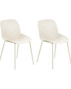 Sæt med 2 spisebordsstole MILACA Beige