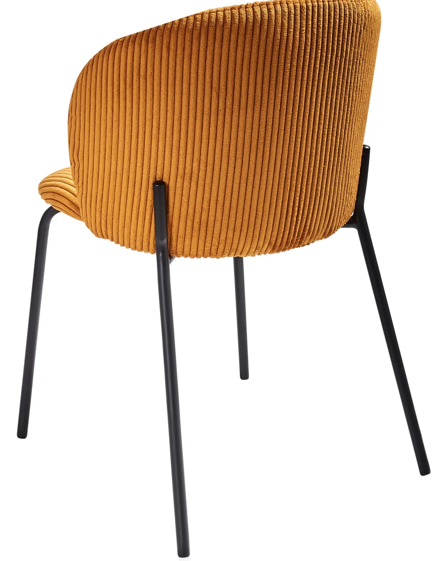 Sæt med 2 spisebordsstole MILES Fløjl Orange