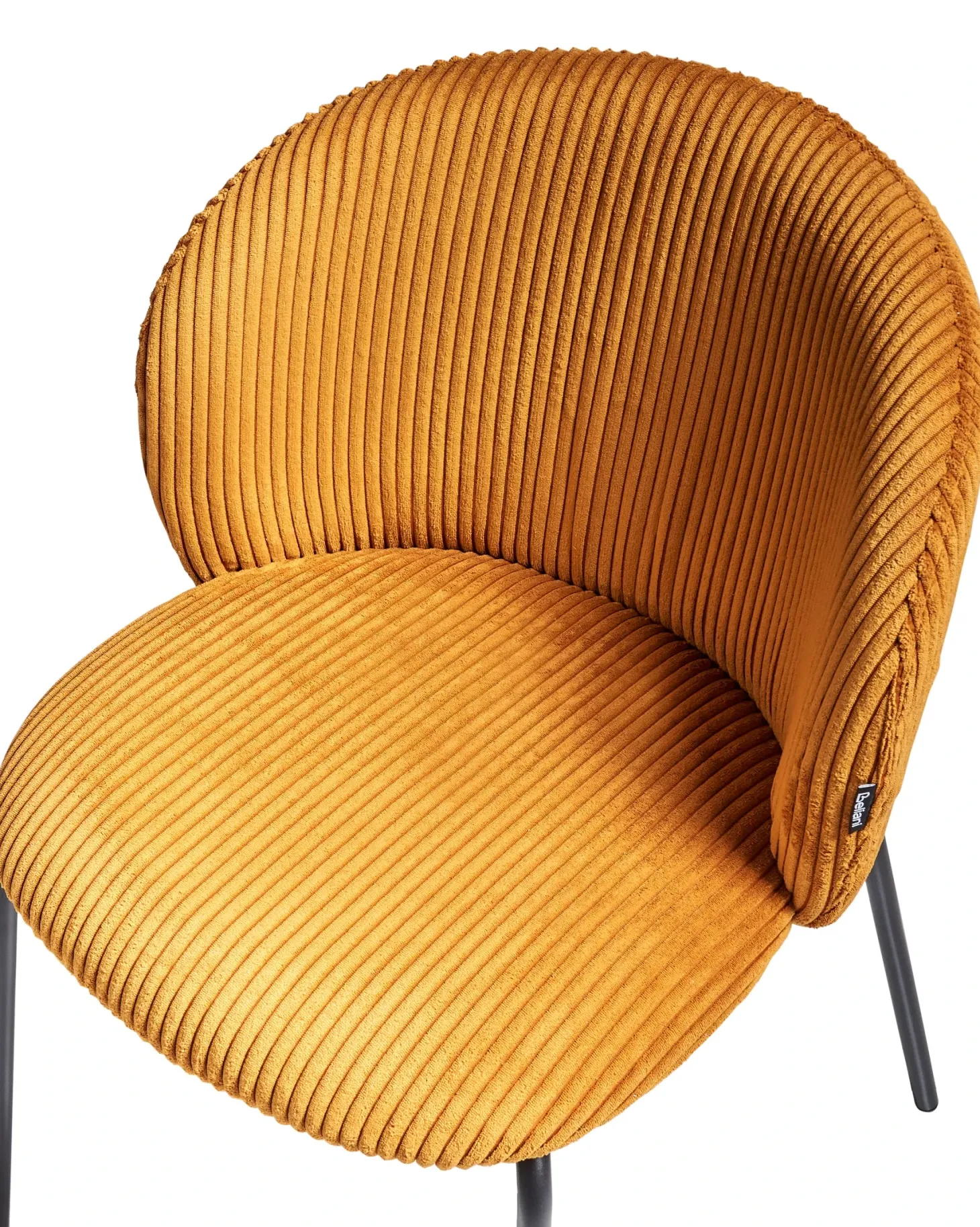 Sæt med 2 spisebordsstole MILES Fløjl Orange