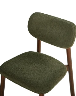 Sæt med 2 spisebordsstole MILLS Boucle Brun / Grøn