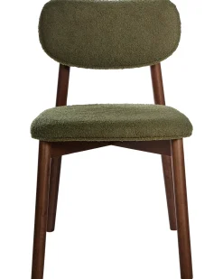 Sæt med 2 spisebordsstole MILLS Boucle Brun / Grøn
