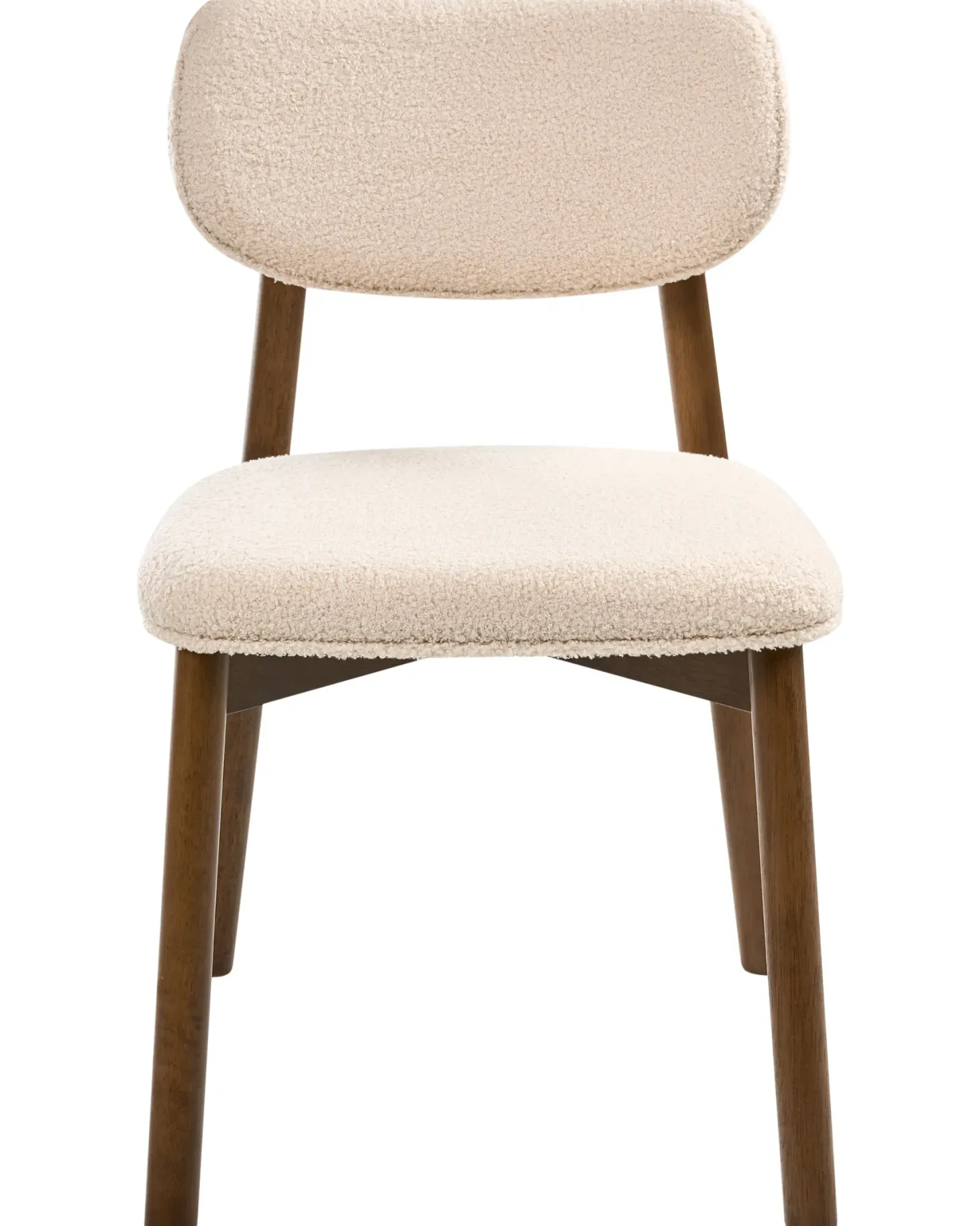 Sæt med 2 spisebordsstole MILLS Boucle Brun/lys beige