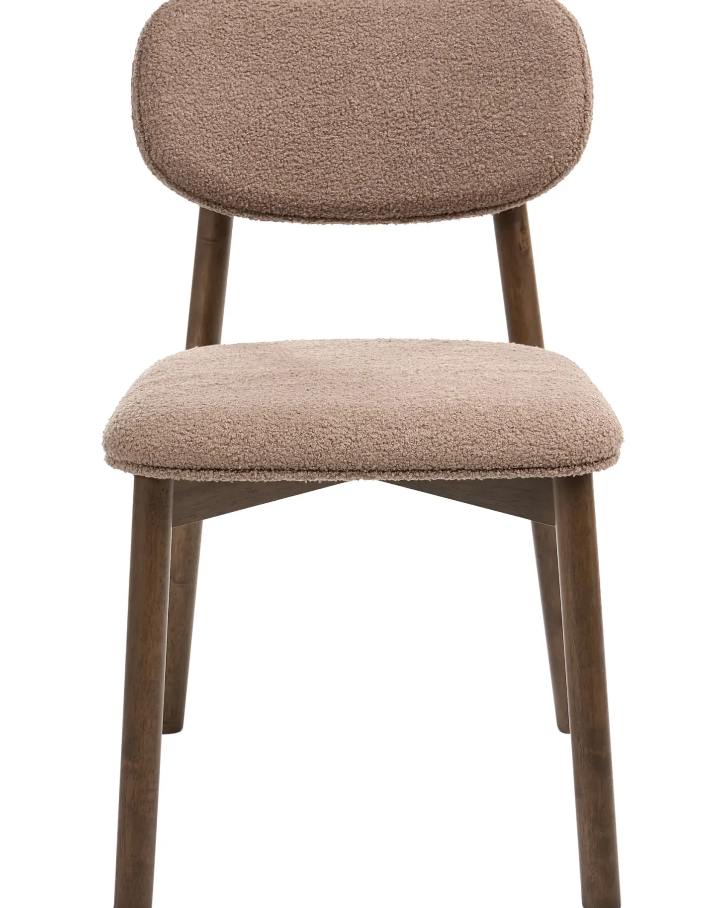 Sæt med 2 spisebordsstole MILLS Boucle Brun/taupe