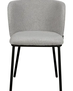Sæt med 2 spisebordsstole MINA Boucle Grå