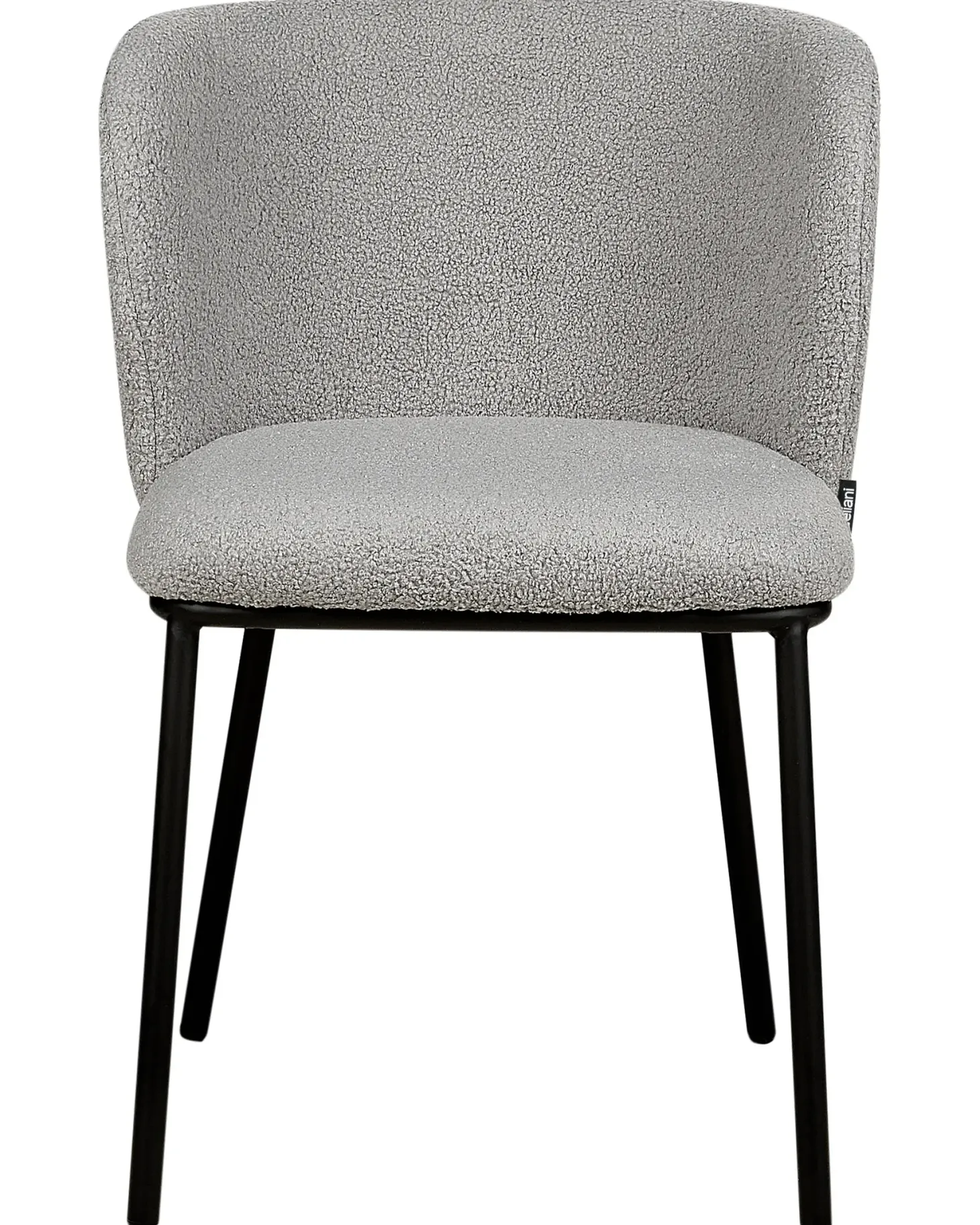 Sæt med 2 spisebordsstole MINA Boucle Grå