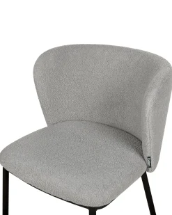 Sæt med 2 spisebordsstole MINA Boucle Grå