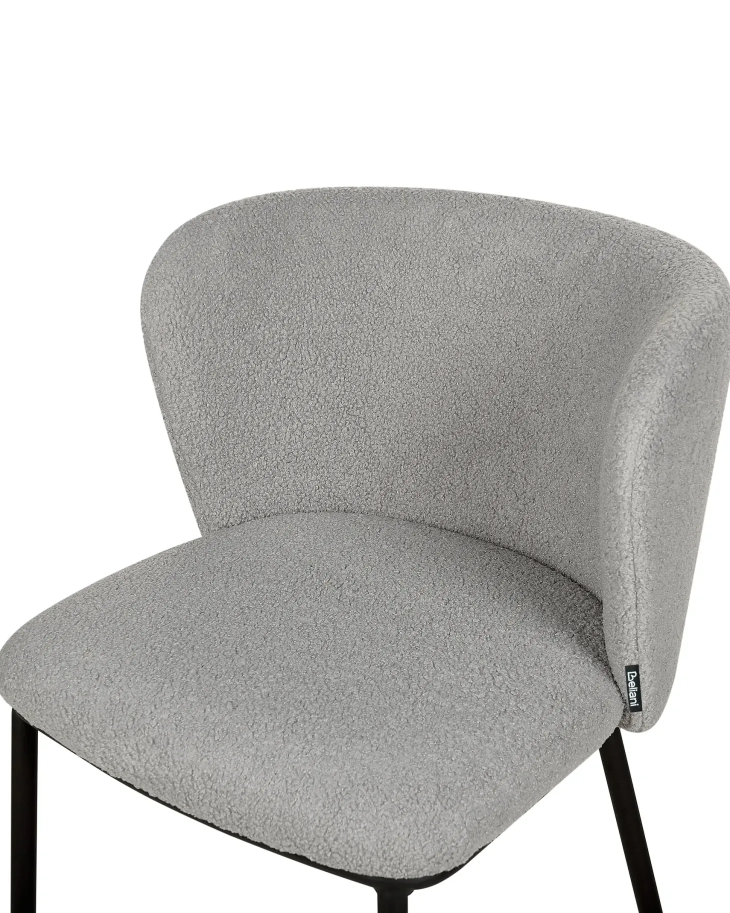 Sæt med 2 spisebordsstole MINA Boucle Grå
