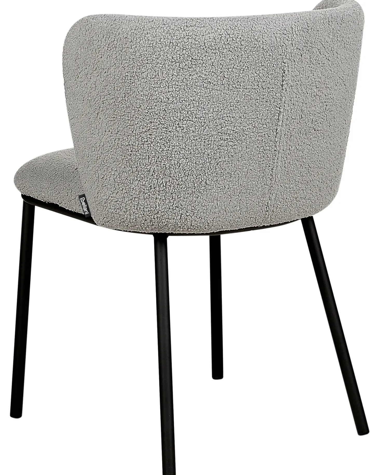 Sæt med 2 spisebordsstole MINA Boucle Grå