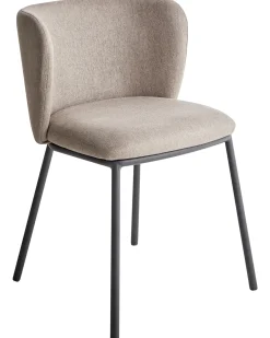 Sæt med 2 spisebordsstole MINA Brungrå
