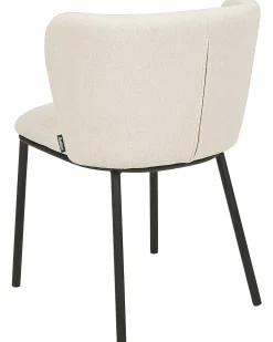 Sæt med 2 spisebordsstole MINA Cremehvid