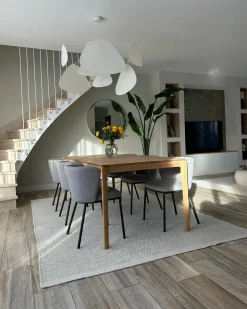 Sæt med 2 spisebordsstole MINA Grå