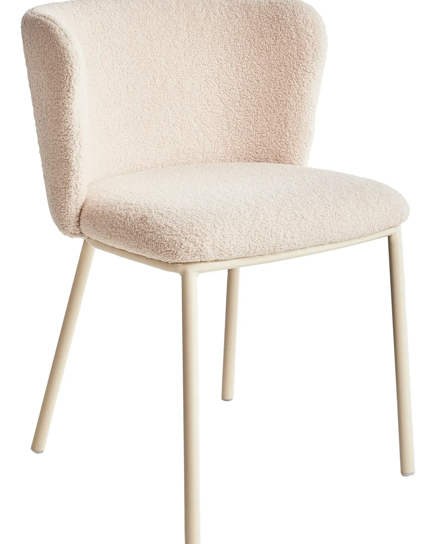 Sæt med 2 spisebordsstole MINA II Boucle Lys Beige