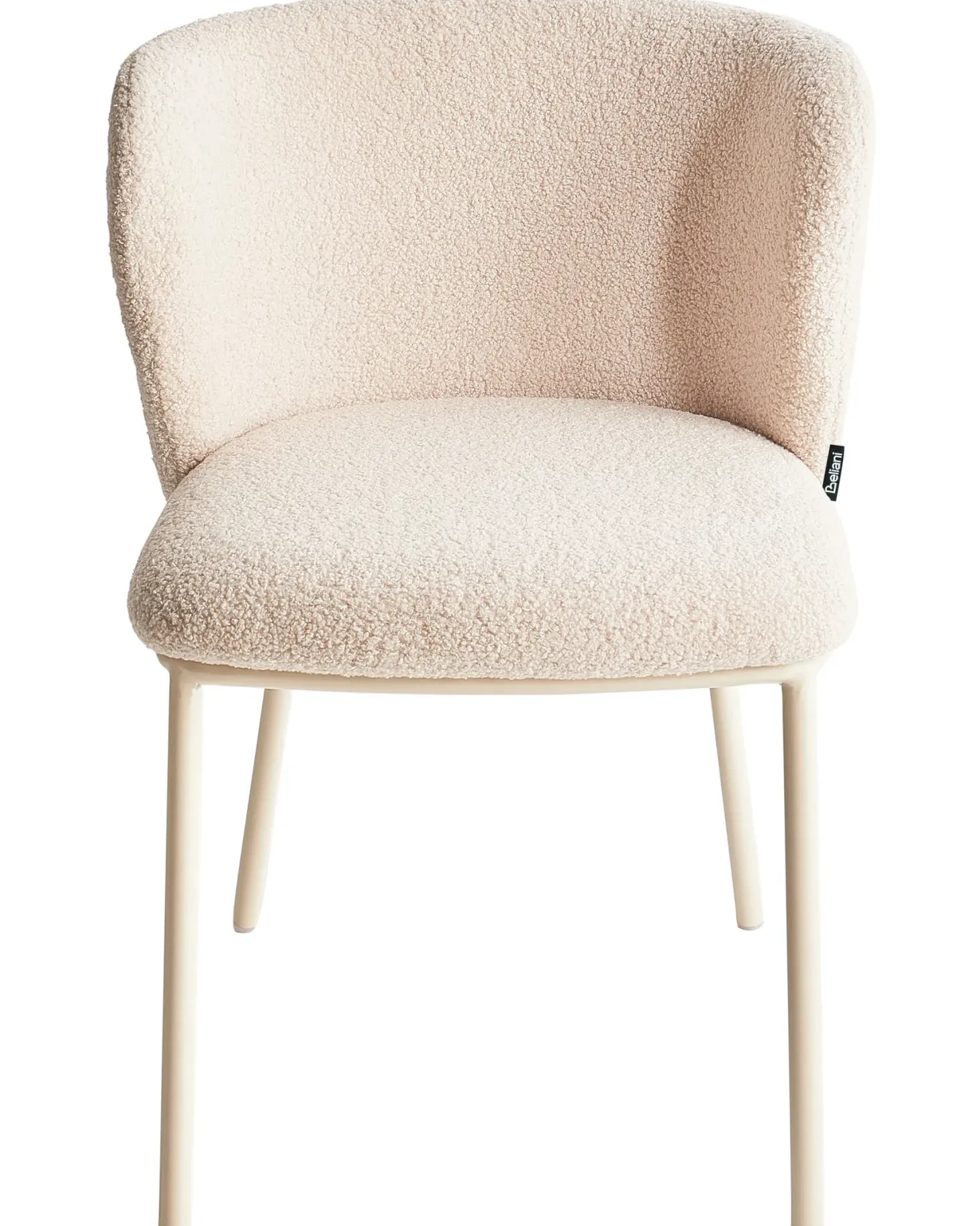 Sæt med 2 spisebordsstole MINA II Boucle Lys Beige