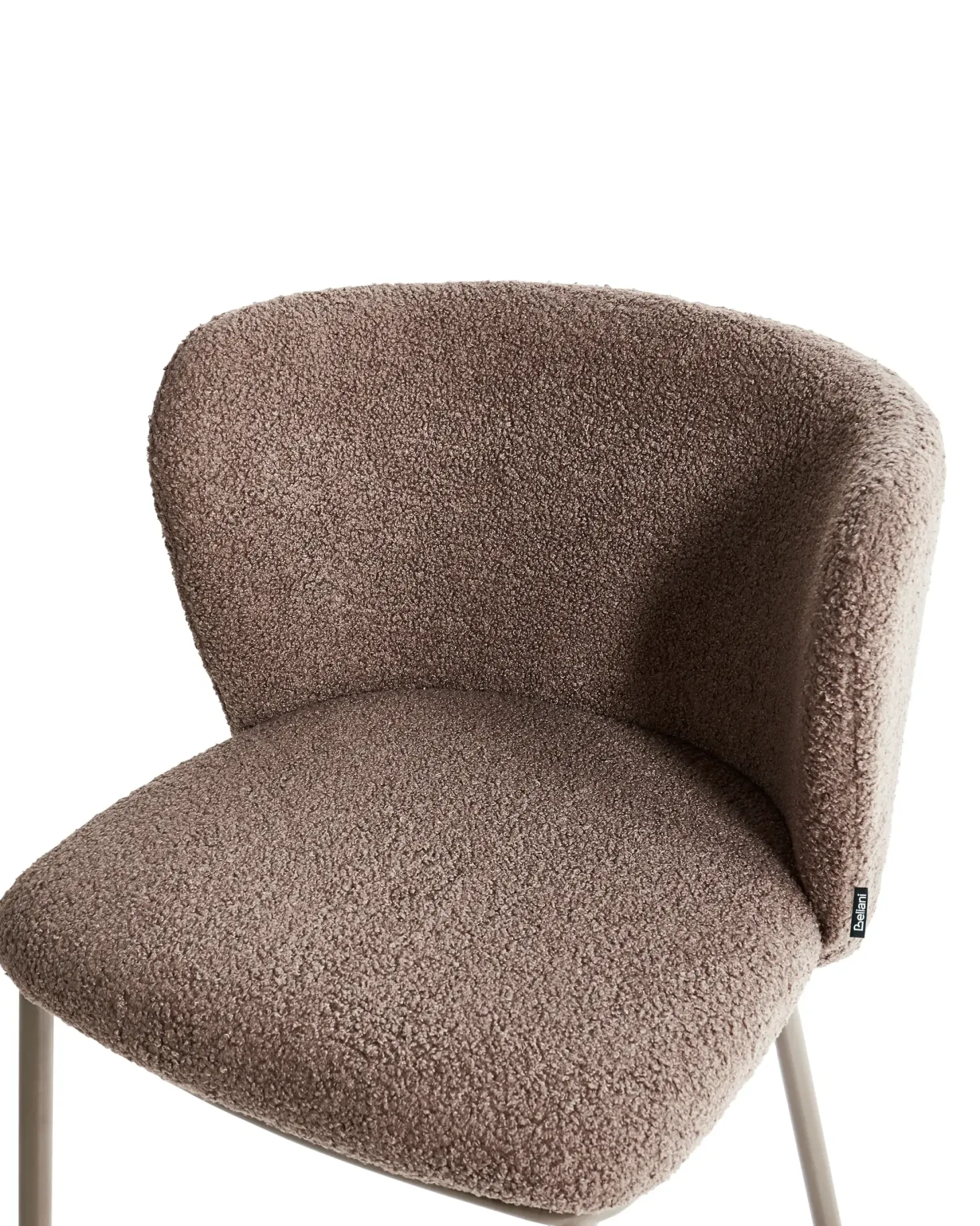 Sæt med 2 spisebordsstole MINA II Boucle Lysebrun