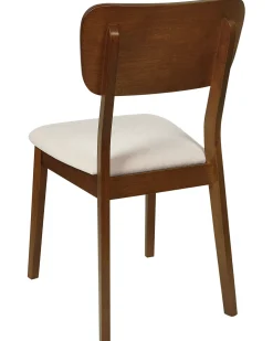 Sæt med 2 spisebordsstole MINIER Træ Mørkebrun/beige