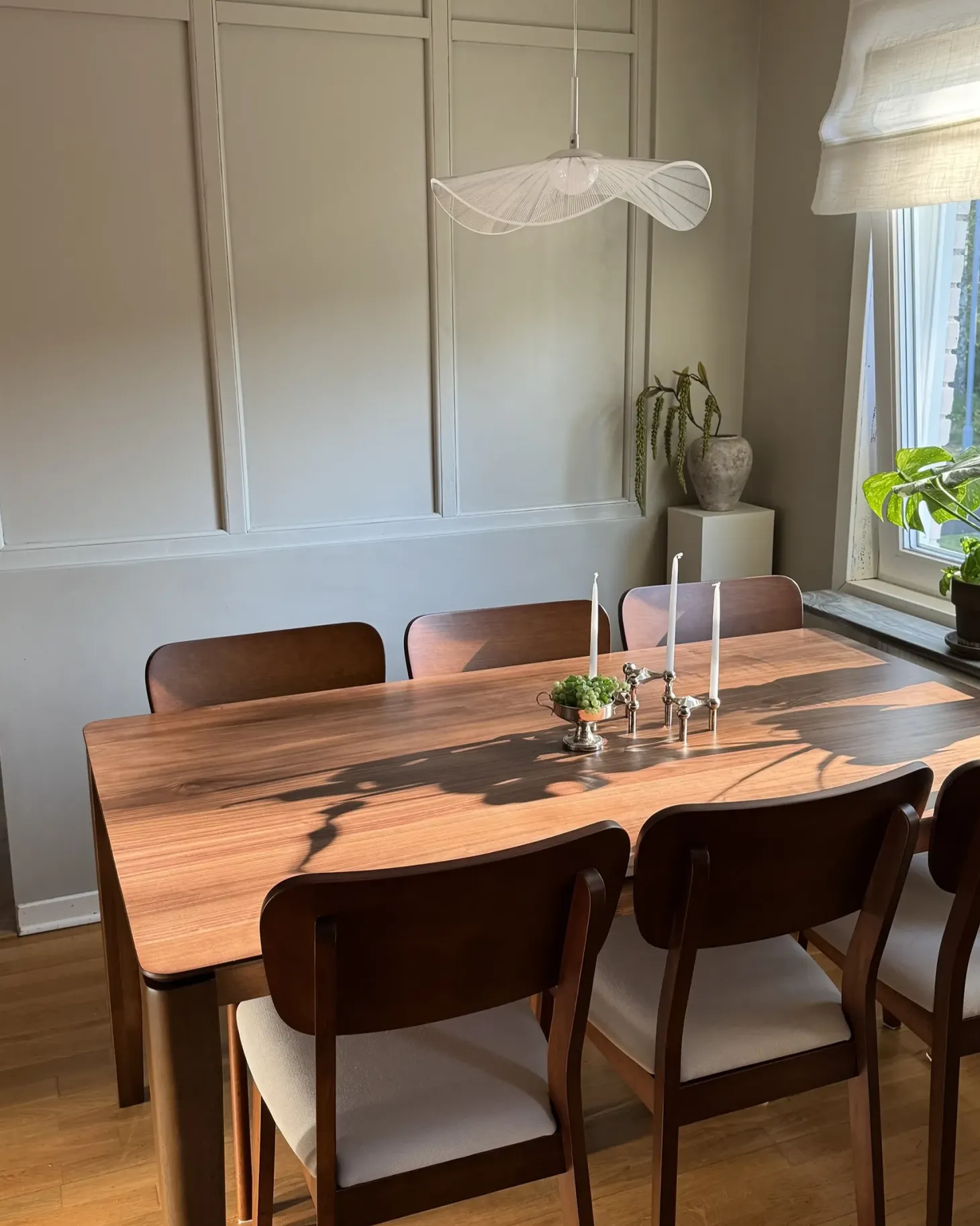 Sæt med 2 spisebordsstole MINIER Træ Mørkebrun/beige