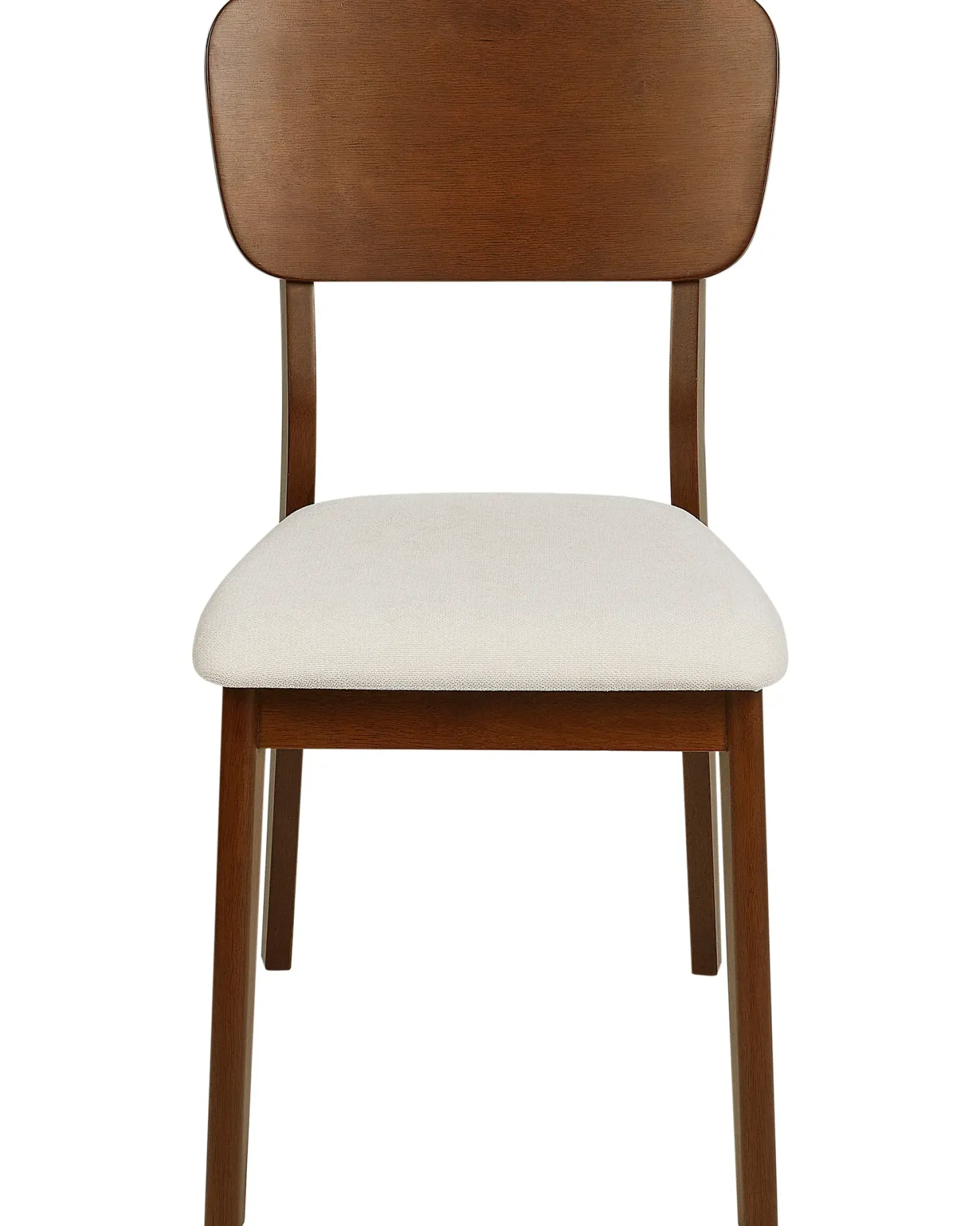 Sæt med 2 spisebordsstole MINIER Træ Mørkebrun/beige