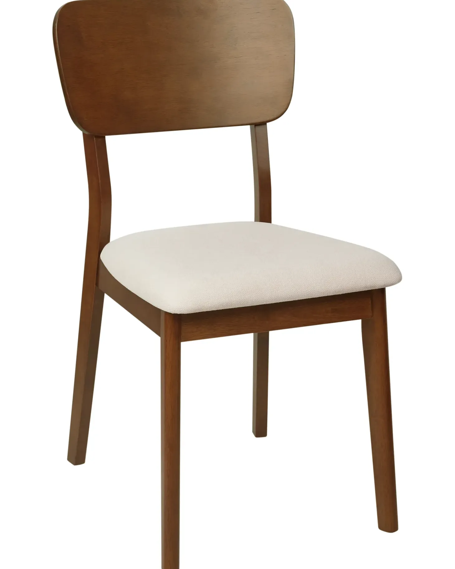 Sæt med 2 spisebordsstole MINIER Træ Mørkebrun/beige