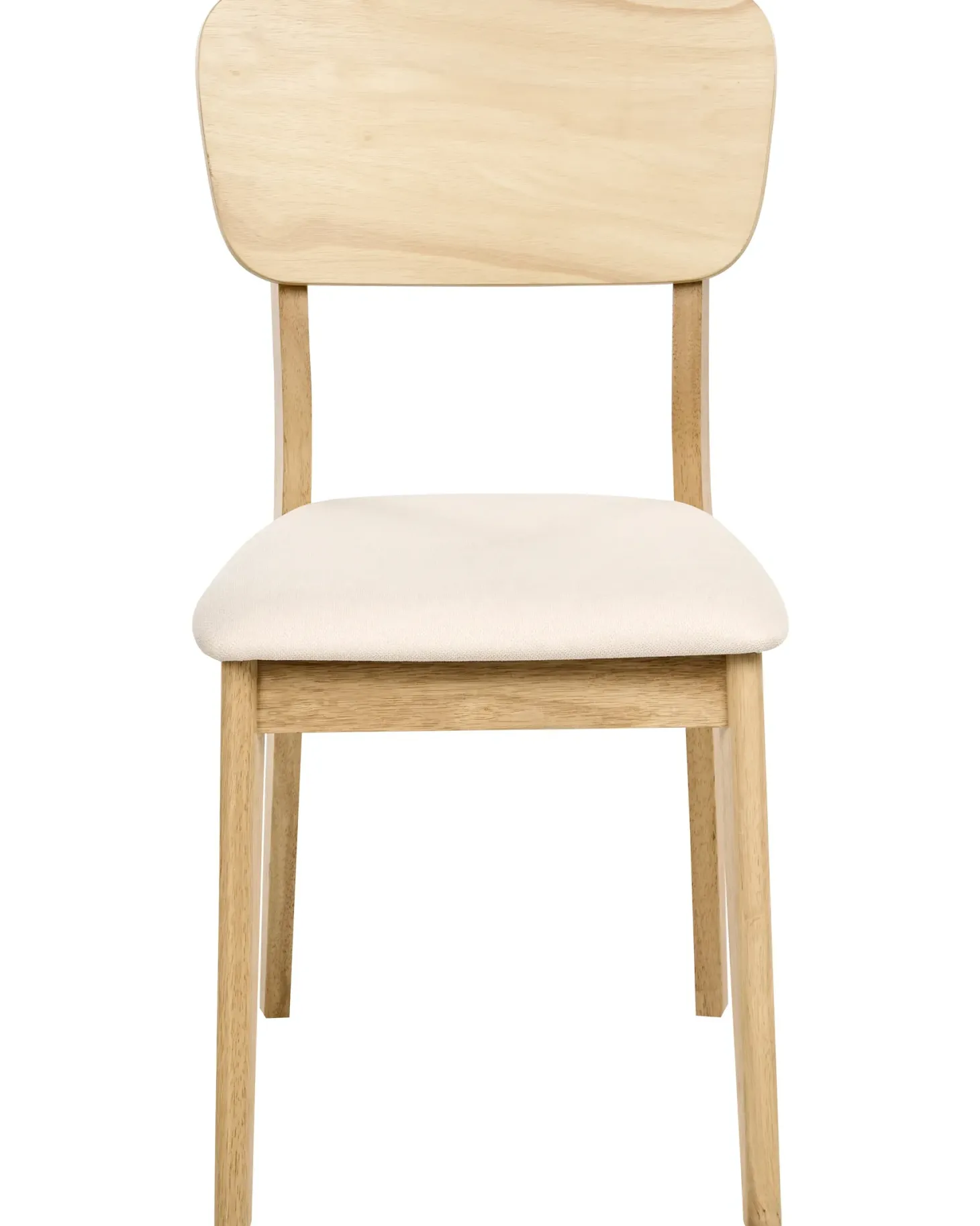 Sæt med 2 spisebordsstole MINIER Træ Lysebrun/beige
