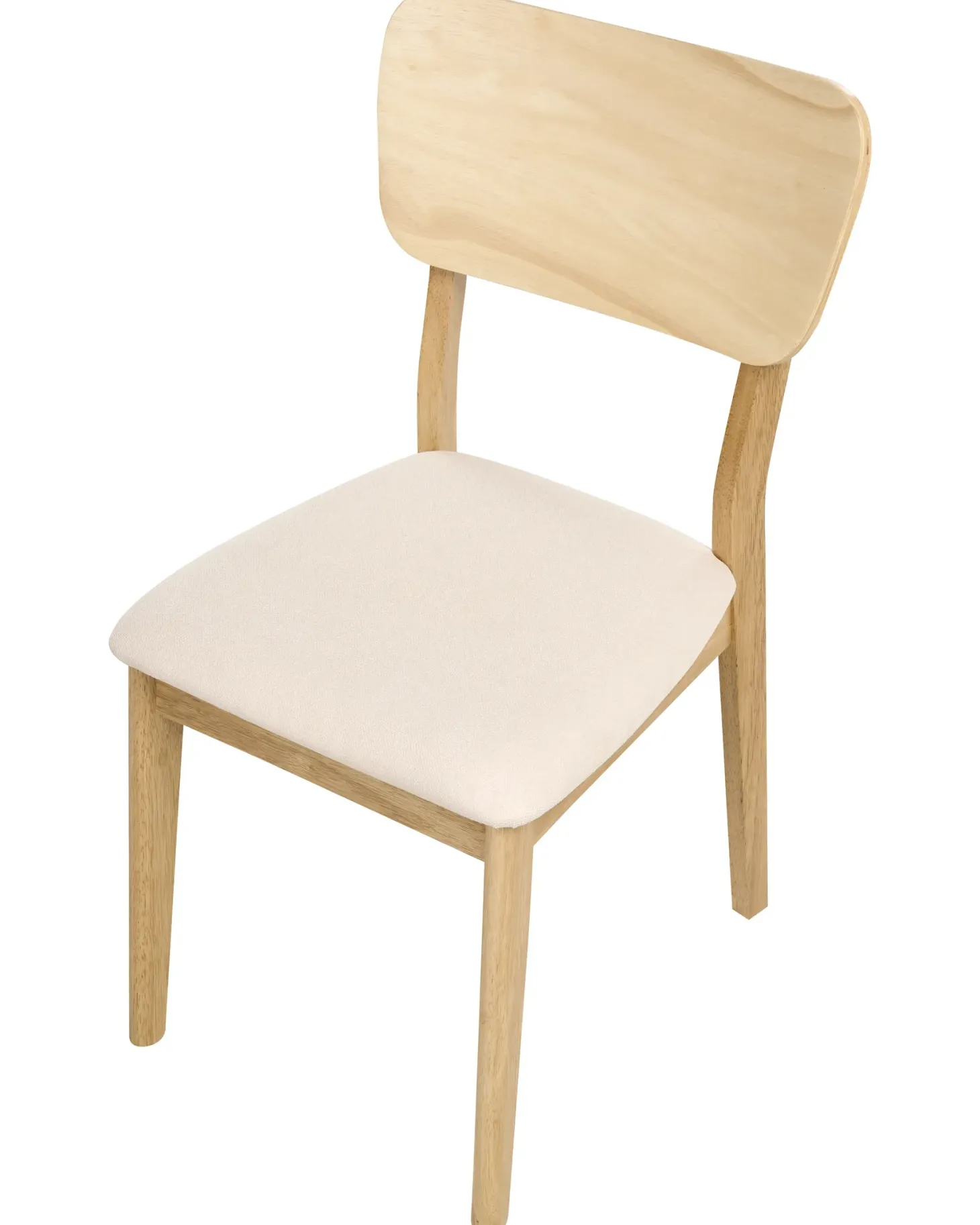 Sæt med 2 spisebordsstole MINIER Træ Lysebrun/beige
