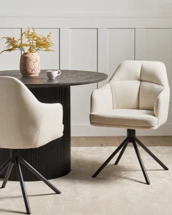 Sæt med 2 spisebordsstole MIRA Beige