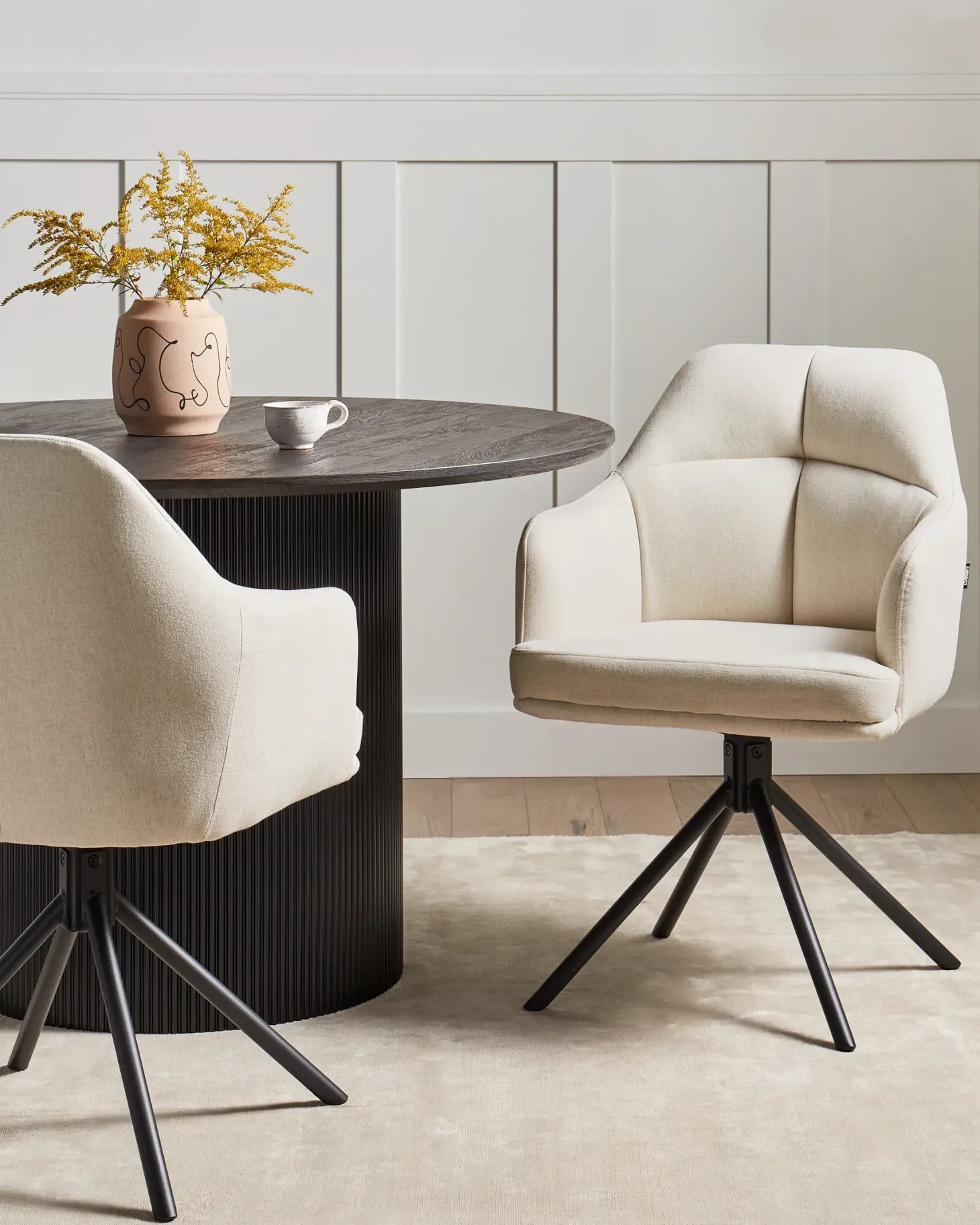 Sæt med 2 spisebordsstole MIRA Beige