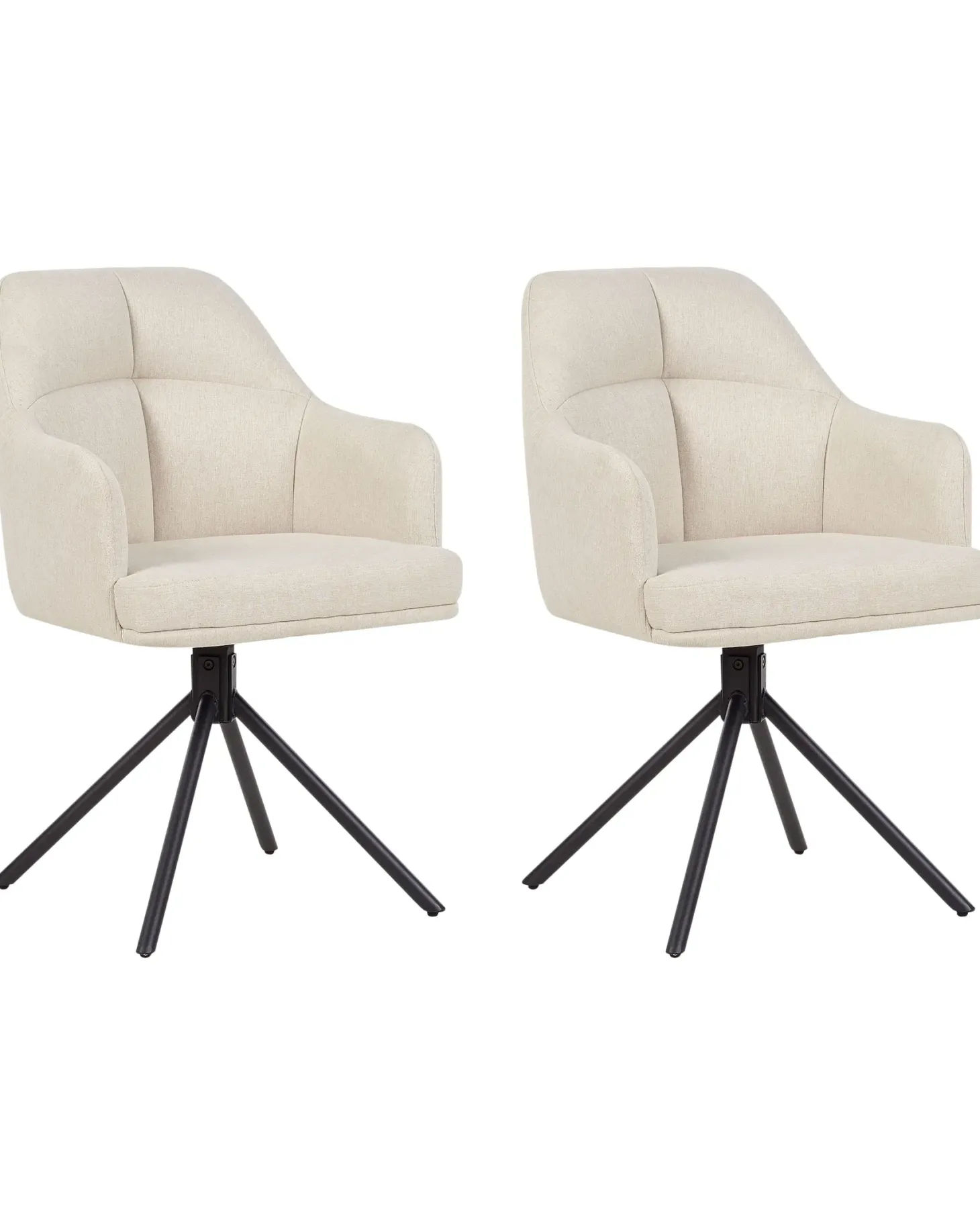 Sæt med 2 spisebordsstole MIRA Beige