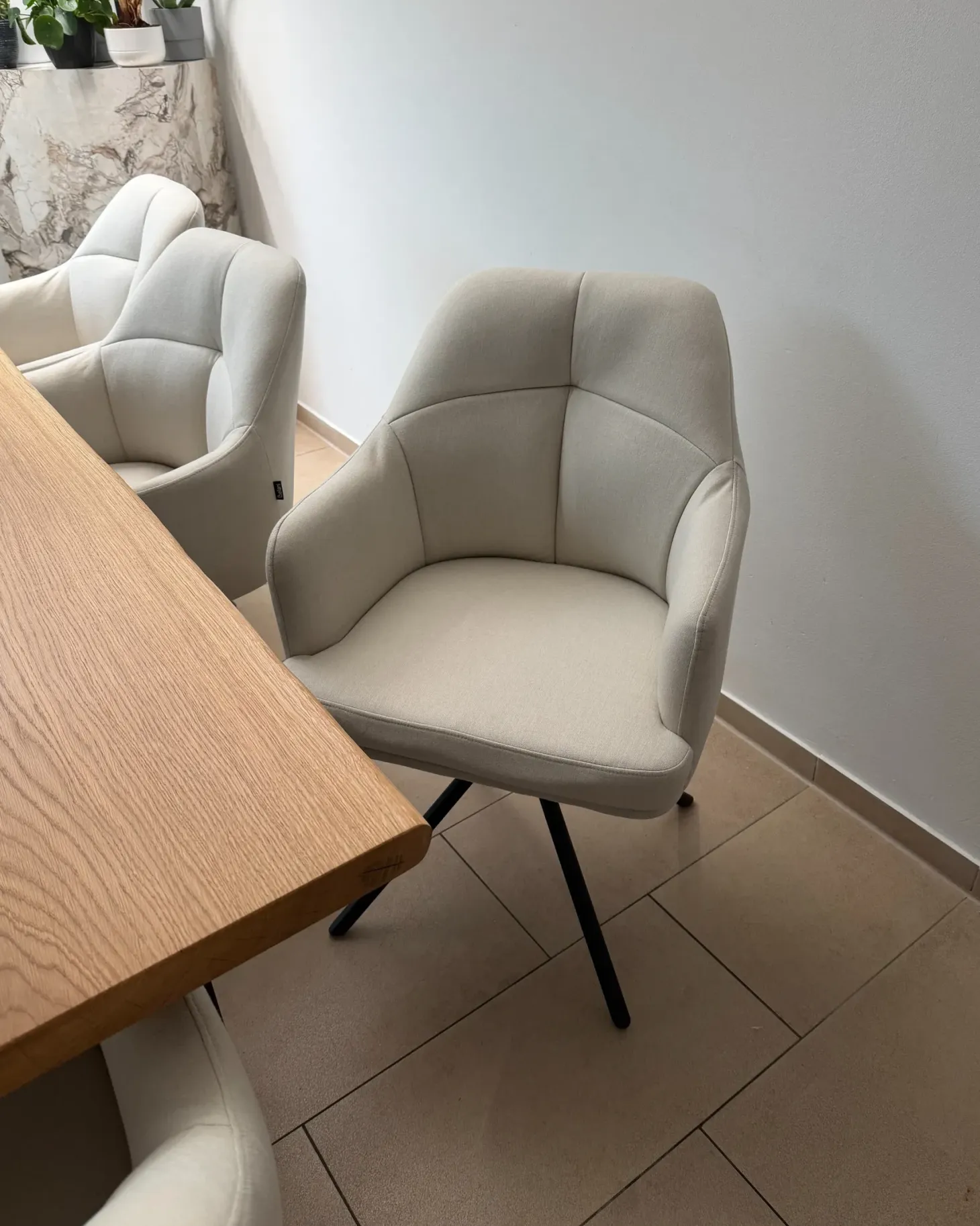 Sæt med 2 spisebordsstole MIRA Beige