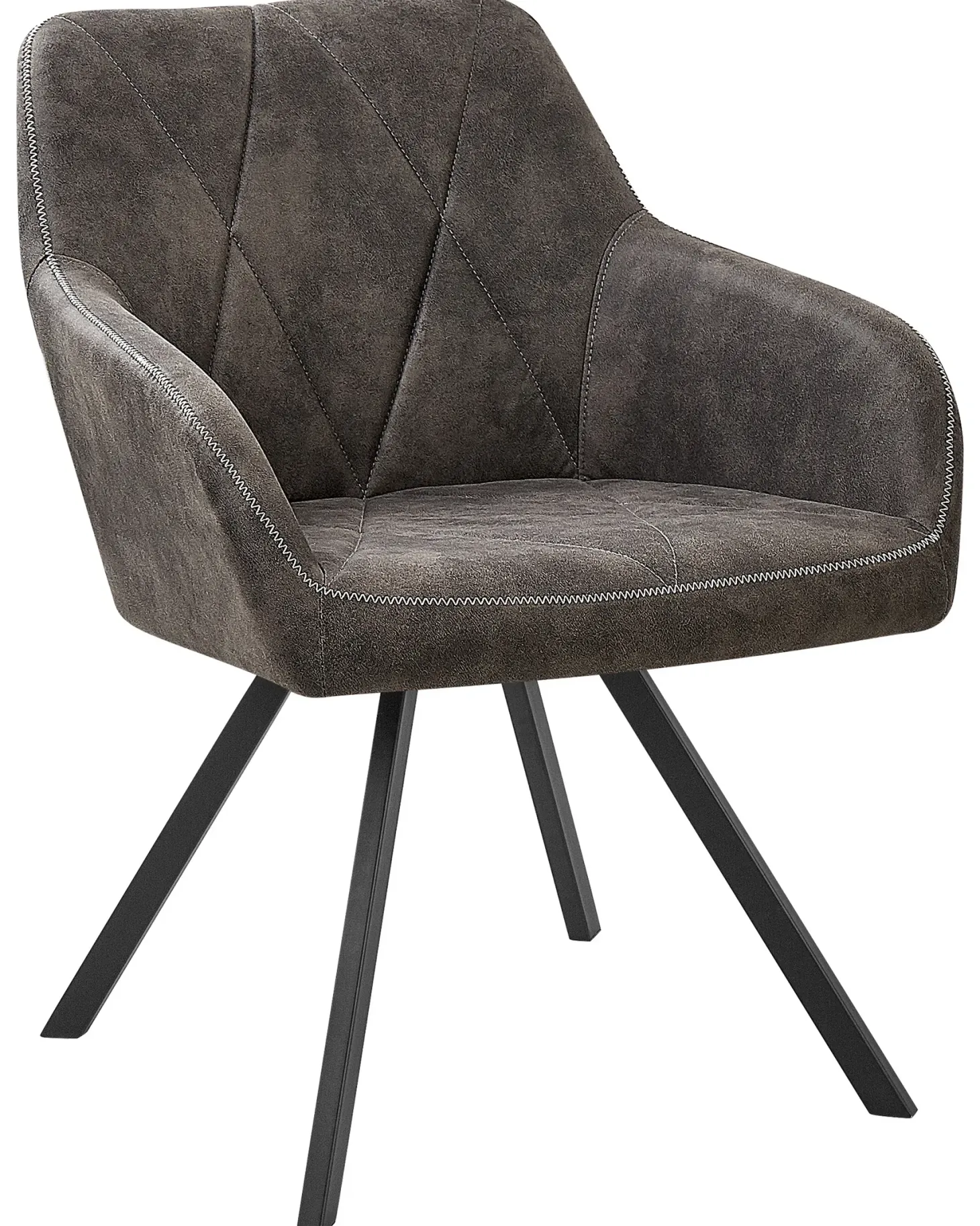 Sæt med 2 spisebordsstole MONEE Mørkegrå
