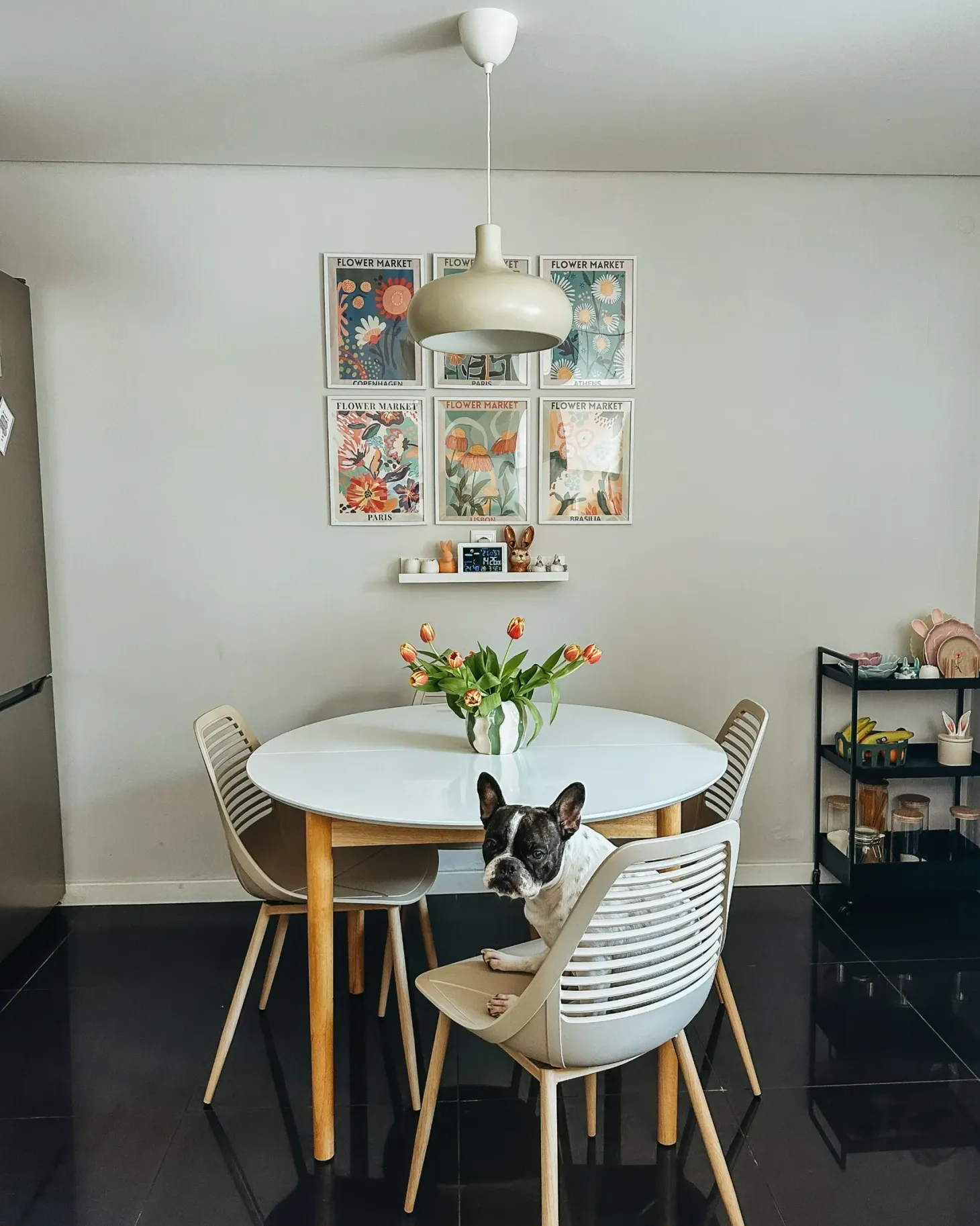Sæt med 4 spisebordsstole MONTELLO Beige