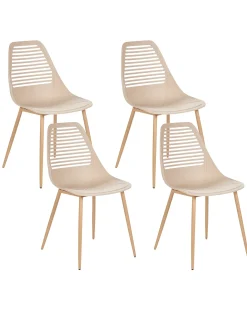 Sæt med 4 spisebordsstole MONTELLO Beige