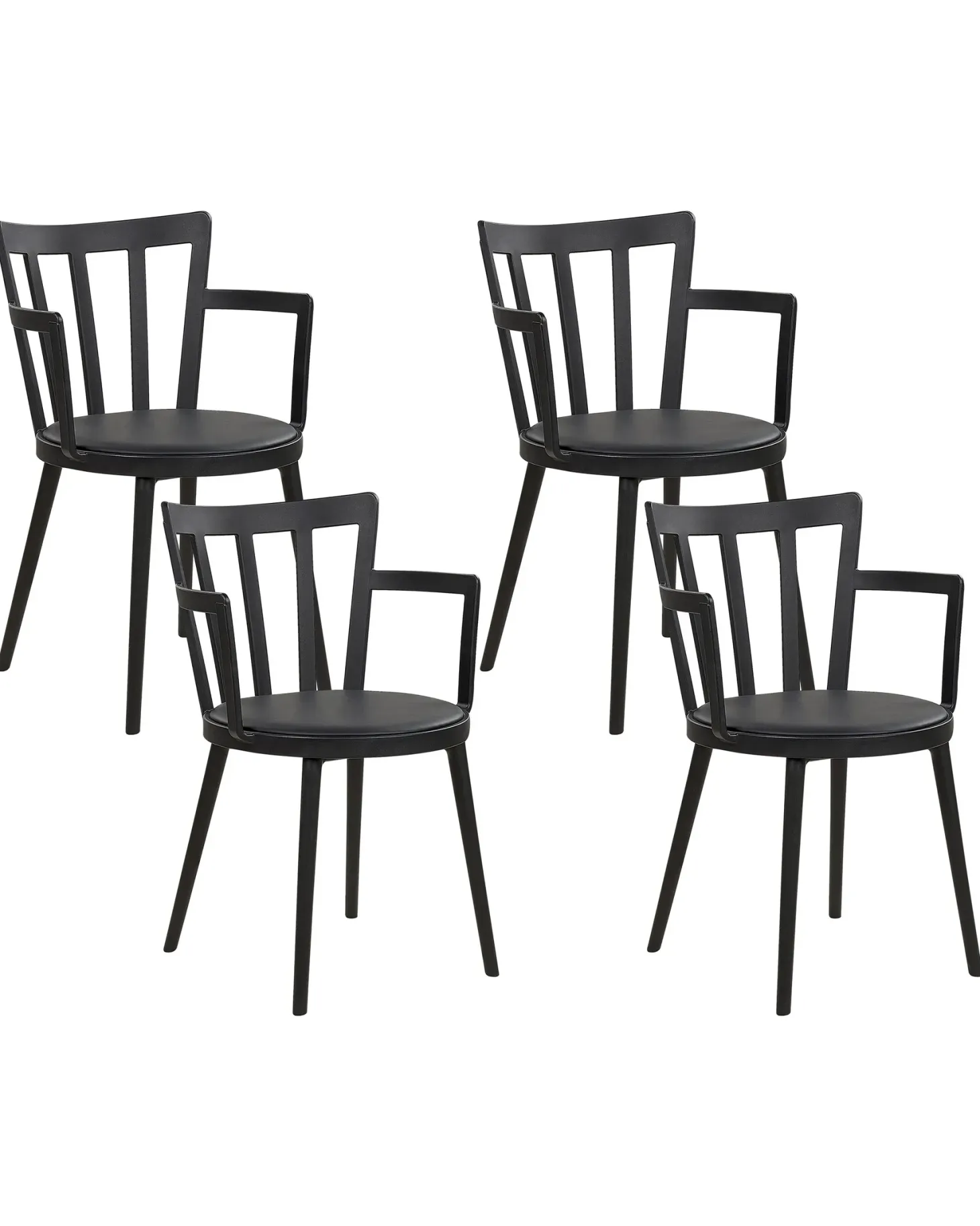 Sæt med 4 spisebordsstole MORILL Sort