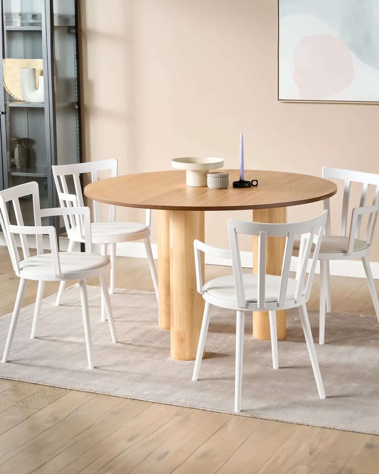 Sæt med 4 spisebordsstole MORILL Hvid