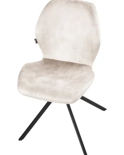 Sæt med 4 spisebordsstole MORRISON Velour Lys Beige