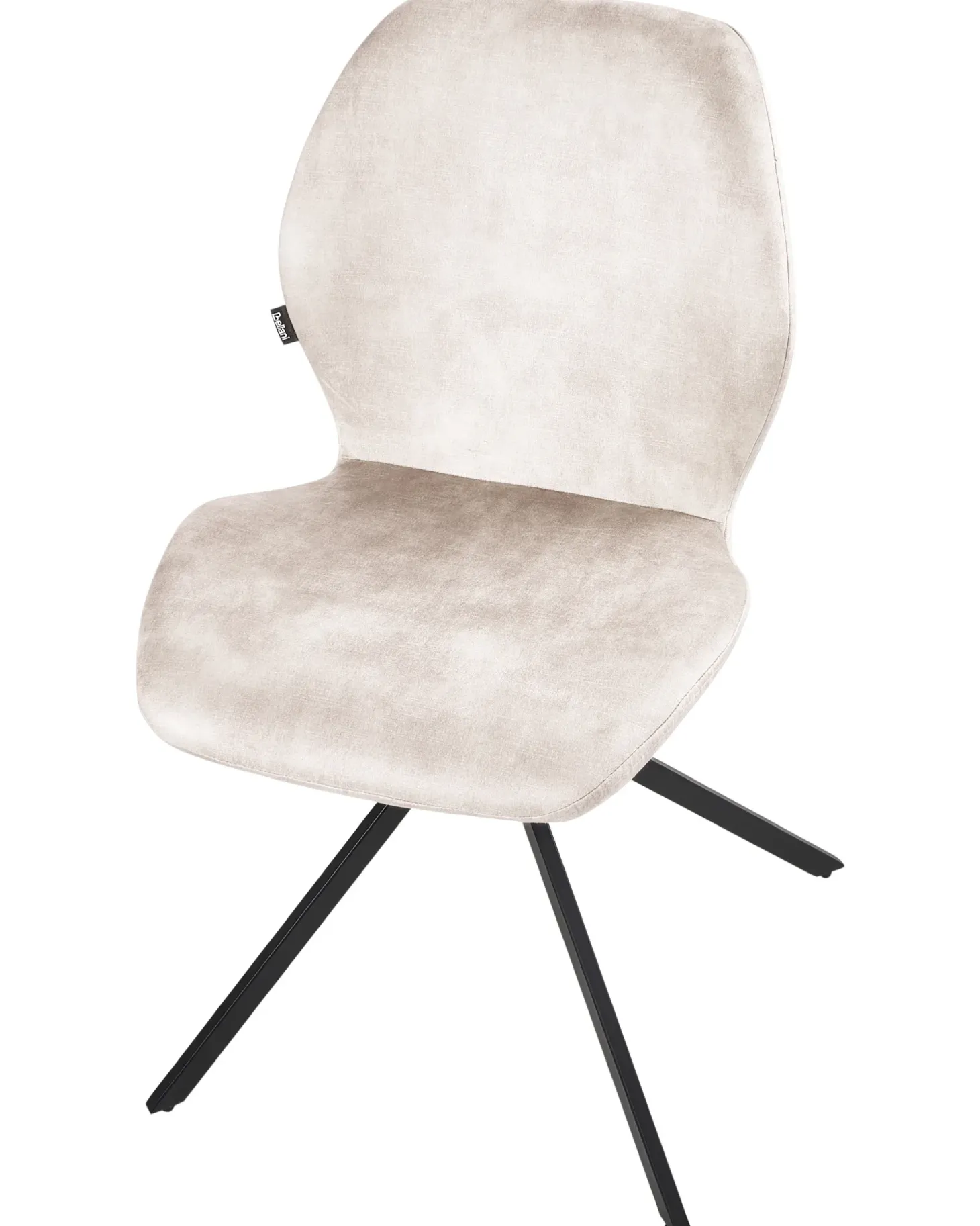 Sæt med 4 spisebordsstole MORRISON Velour Lys Beige