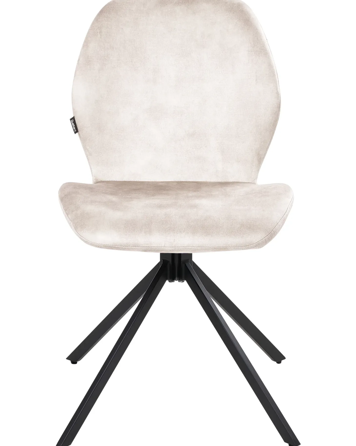 Sæt med 4 spisebordsstole MORRISON Velour Lys Beige