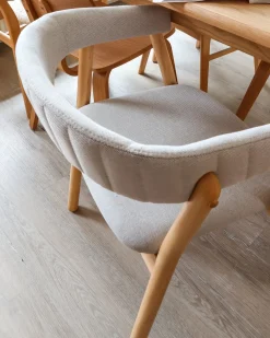 Sæt med 2 spisebordsstole MYLO Lysebrun/grå