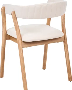 Sæt med 2 spisebordsstole MYLO Lysebrun/råhvid