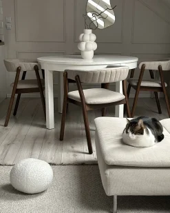Sæt med 2 spisebordsstole MYLO Mørkebrun/beige