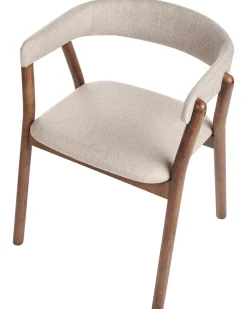 Sæt med 2 spisebordsstole MYLO Mørkebrun/beige