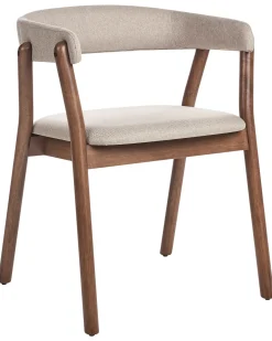 Sæt med 2 spisebordsstole MYLO Mørkebrun/beige